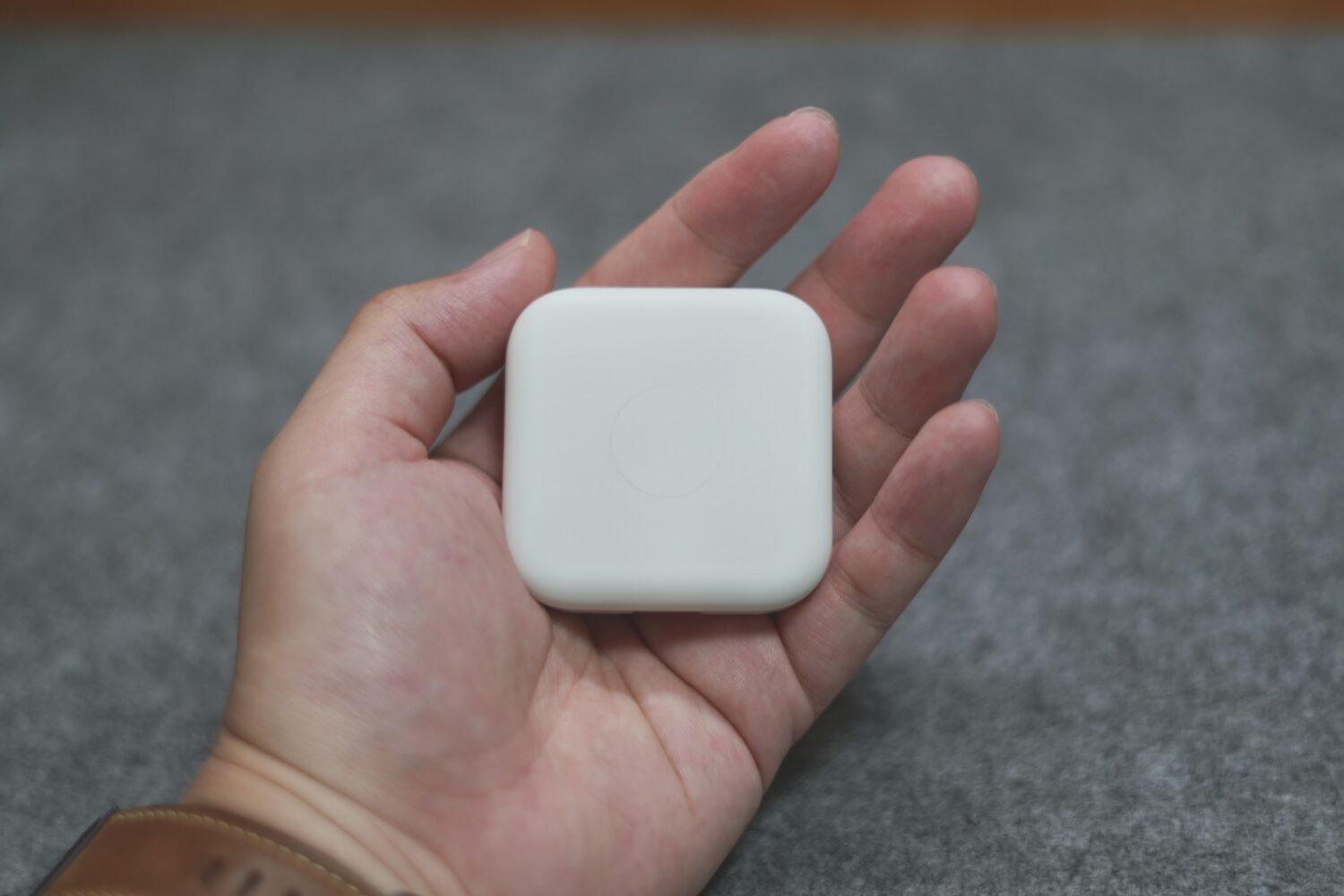 手のひらサイズのNature Remo mini 2本体